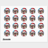 Cute Chibi Kawaii Dog Kerst sticker (Vel)
