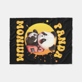 Cute Chibi Kawaii Panda Name School Year On Back B Fleece Deken (Voorkant (Horizontaal))