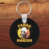 Cute Chibi Kawaii Panda Name School Year On Back B Sleutelhanger (Voorkant)