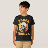 Cute Chibi Kawaii Panda Name School Year On Back B T-shirt (Voorkant volledig)