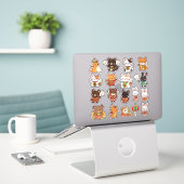 Cute Chibi Lunar New Year Animals Vinyl Stickers (Laptop op bureau)