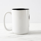 Cute Chibi Self-Portrait with Heart Hands Mug  (Gauche)