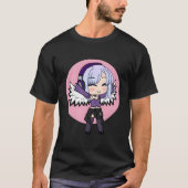 Cute Chibi Style Kawaii Anime Girl met Wings T-shirt (Voorkant)