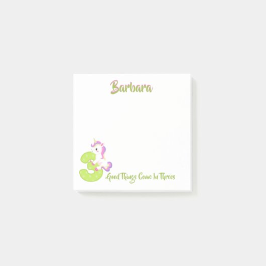 Cute Chic Girly Script Name Post-it® Notes (Voorkant)