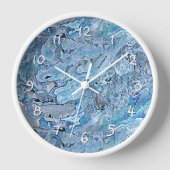 Cute Chic Paars Blue Faux Zee Shell Pattern (Voorkant)