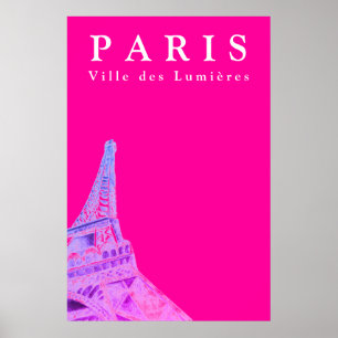 Cute Chic Paris Eiffel Tower Quote Poster