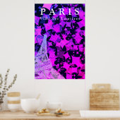 Cute Chic Paris Eiffel Tower Quote Poster (Keuken)