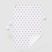 Cute Chic Pattern Flower Lavender Polka Dot Golfhanddoek (Insitu)
