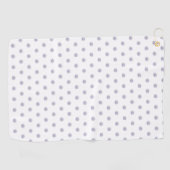 Cute Chic Pattern Flower Lavender Polka Dot Golfhanddoek (Horizontaal)
