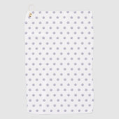 Cute Chic Pattern Flower Lavender Polka Dot Golfhanddoek (Voorkant)