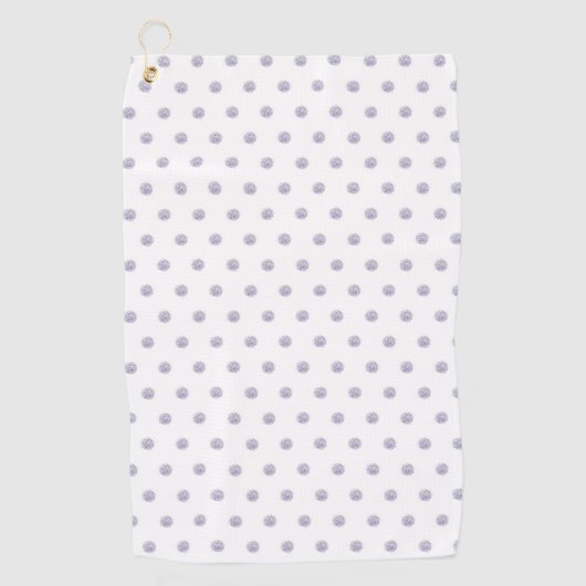 Cute Chic Pattern Flower Lavender Polka Dot Golfhanddoek (Voorkant)