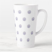 Cute Chic Pattern Flower Lavender Polka Dot Latte Mok (Rechts)