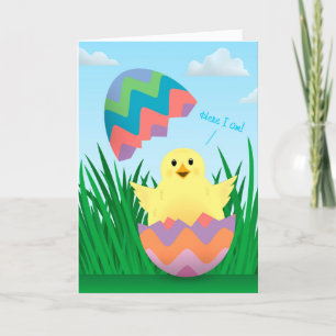 Cute Chick Easter Egg Hatch Feestdagen Kaart