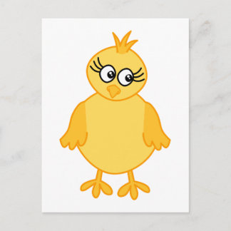 Cute Chick, Gele Baby Bird. Briefkaart
