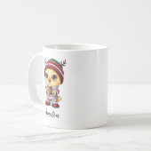 Cute Chick Mug de Noël personnalisé (Devant gauche)