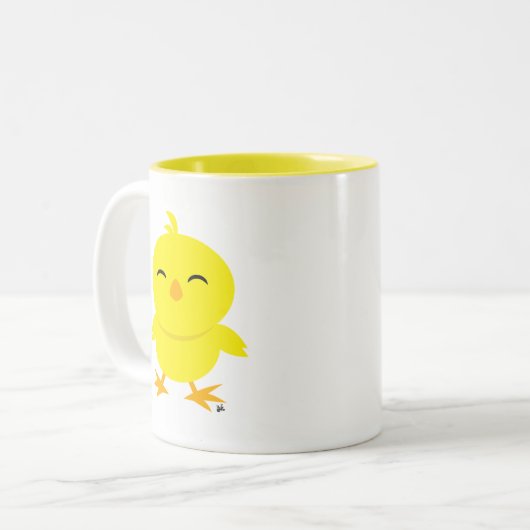 Cute Chick Smile Café Mug (Devant gauche)