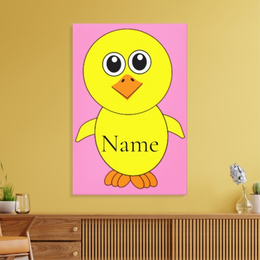 Cute Chick Thunder_Cove Canvas Afdruk (Insitu (Woonkamer))