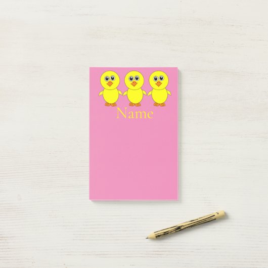 Cute Chick Thunder_Cove Post-it® Notes (Op bureau)