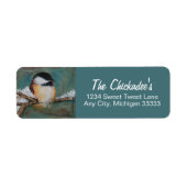 Cute Chickadee Art Etiket (Voorkant)