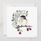 Cute Chickadee Waterverf Art Card (Voorkant)