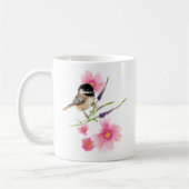 Cute Chickadee Waterverf Artwork Koffiemok (Links)