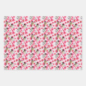 Cute Chickadee Waterverf Floral Inpakpapier Vel (Voorkant 3)
