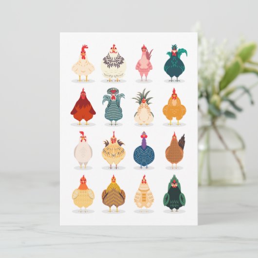 Cute Chicken Aankondiging (Staand voorkant)