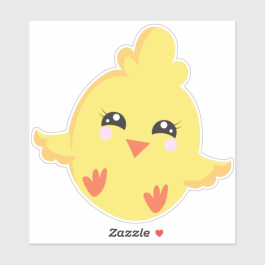 Cute Chicken, Baby Chicken, Little Chicken, Chick Sticker (Vel)