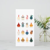 Cute Chicken Bedankkaart (Staand voorkant)