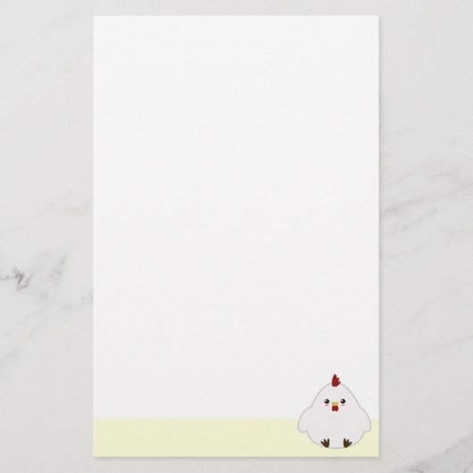 Cute Chicken Briefpapier (Voorkant)