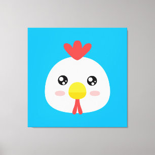 Cute Chicken Canvas Afdruk