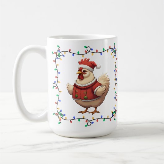 Cute Chicken Christmas Mug Koffiemok (Links)