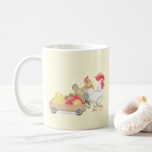 Cute Chicken Family Mug (Avec donut)