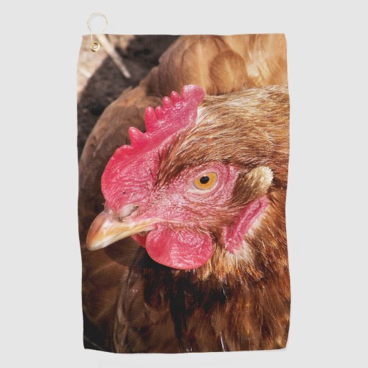 CUTE CHICKEN GOLFHANDDOEK (Voorkant)