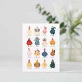 Cute Chicken Kaart (Staand voorkant)