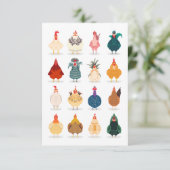 Cute Chicken Kaart (Staand voorkant)