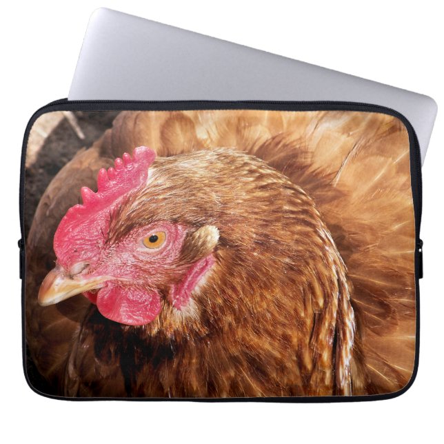 CUTE CHICKEN LAPTOP SLEEVE (Voorkant)