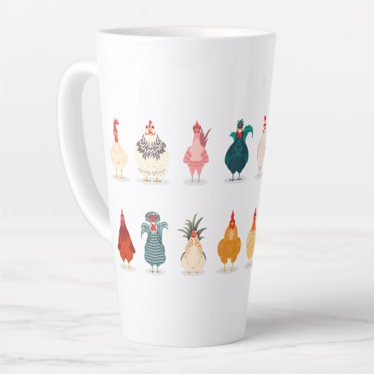 Cute Chicken Latte Mok (Linkerhoek)