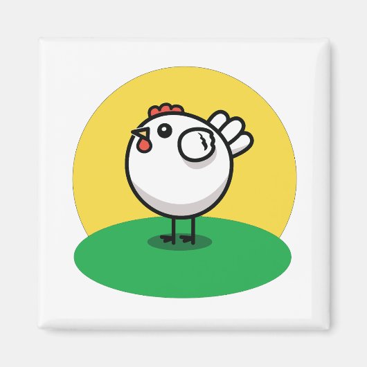 Cute Chicken Magneet (Voorkant)
