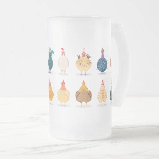 Cute Chicken Matglas Bierpul (Voorkant rechts)