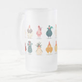 Cute Chicken Matglas Bierpul (Voorkant links)