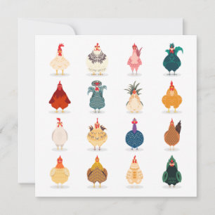 Cute Chicken Notitiekaartje