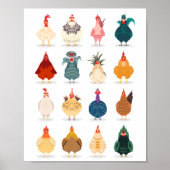 Cute Chicken Poster (Voorkant)