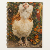 Cute Chicken Small Spiral Planner (Devant)