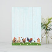 Cute Chicken Stationery - Added Cat on Back (Staand voorkant)