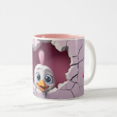 Cute Chicken Tweekleurige Koffiemok (Voorkant rechts)