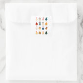 Cute Chicken Vierkante Sticker (Tas)