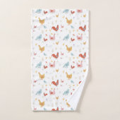 Cute Chickens Hens and Baby Chicks (Serviette à main)