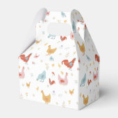 Cute Chickens Hens and Baby Chicks Bedankdoosjes (Achterkant)