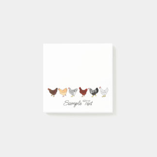 cute chickens in a row post-it post-it® notes
